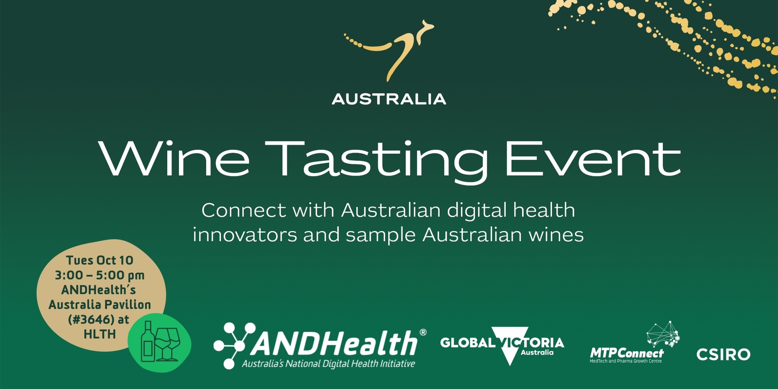 Banner image for Australia Wine Tasting Event at HLTH 2023
