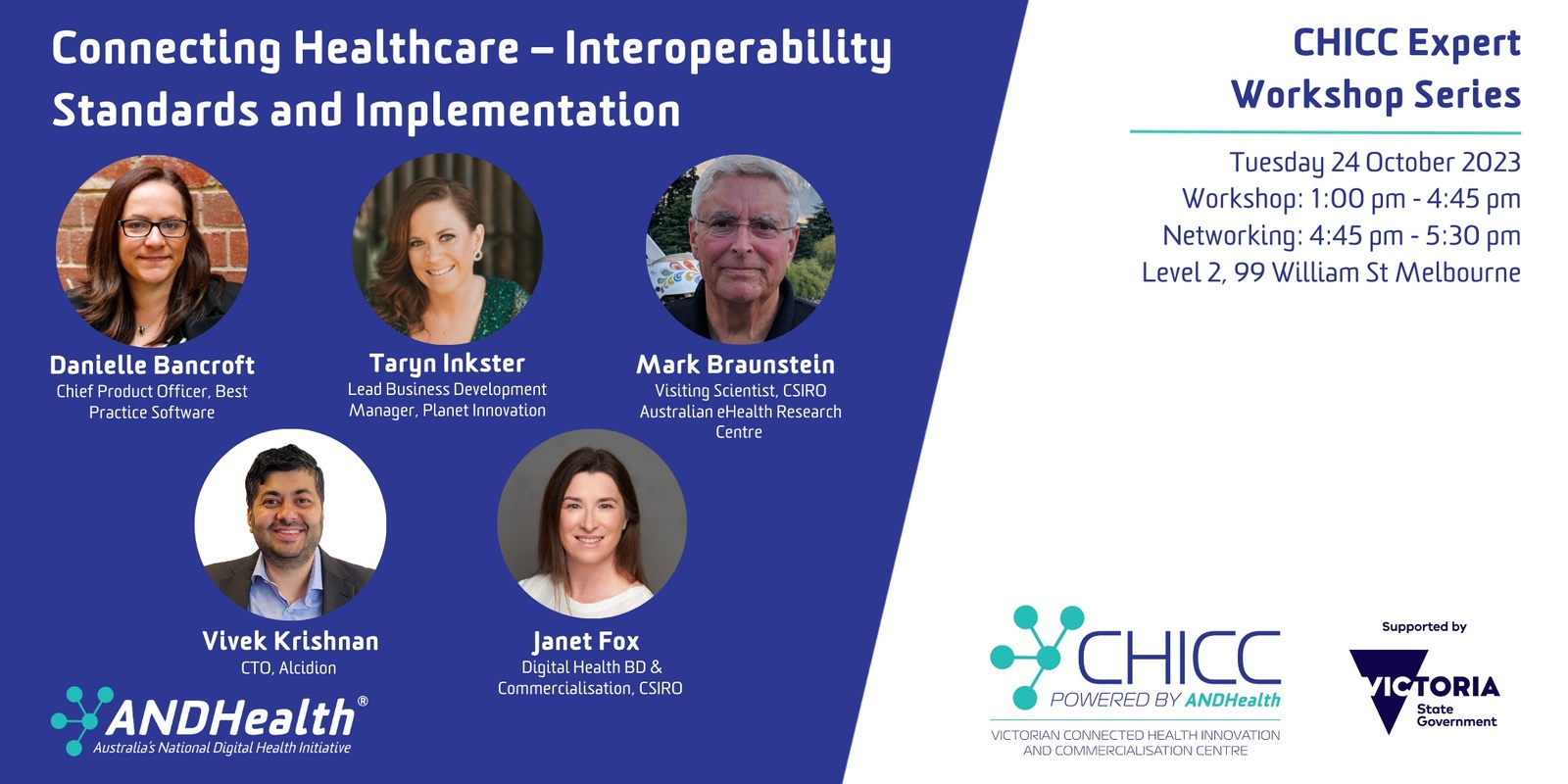 Banner image for CHICC Expert Workshop: Connecting Healthcare - Interoperability Standards and Implementation