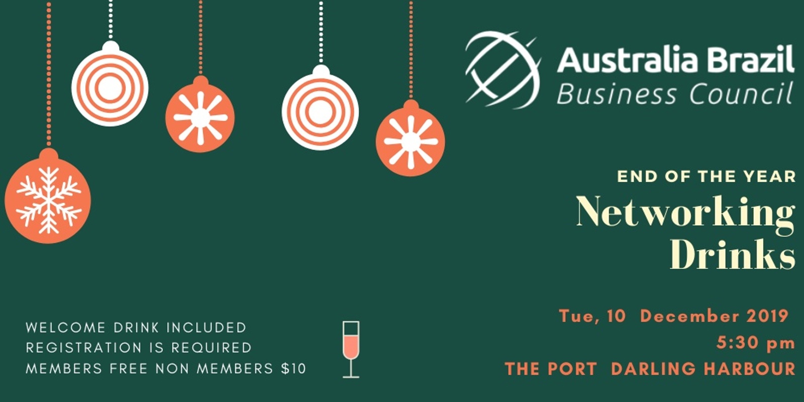 Banner image for AUBRBC End of Year Networking Drinks