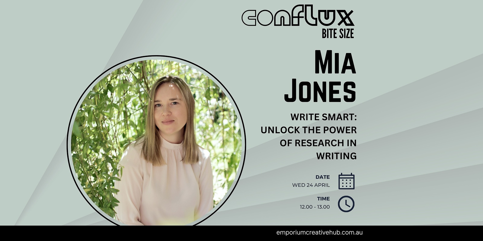 Banner image for Conflux Bite Size: Write smart: unlock the power of research in writing