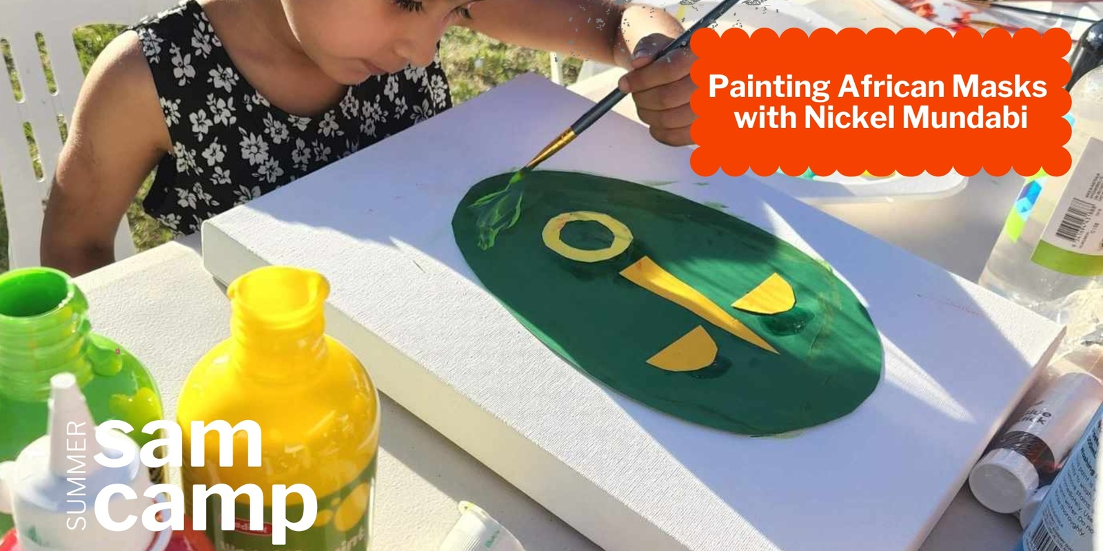 Banner image for SAM Summer Camp: Painting African Masks with Nickel Mundabi