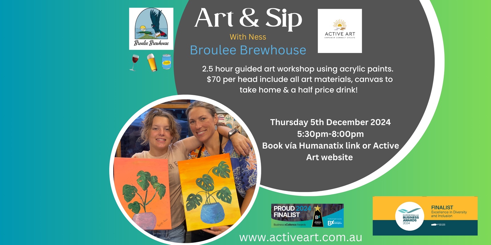 Banner image for Art & Sip with Ness from Active Art 