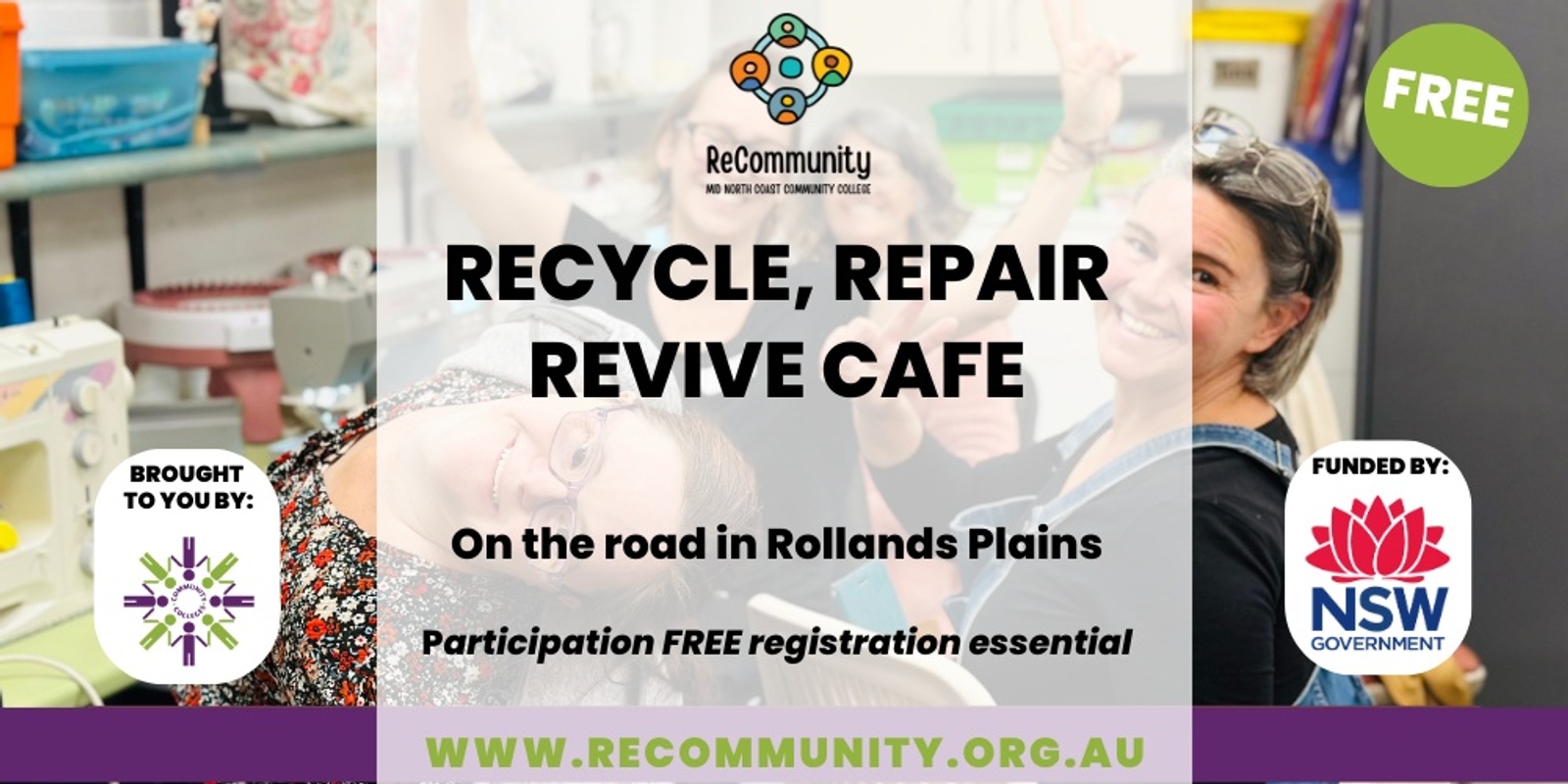 Banner image for Repair Cafe on the road | ROLLANDS PLAINS