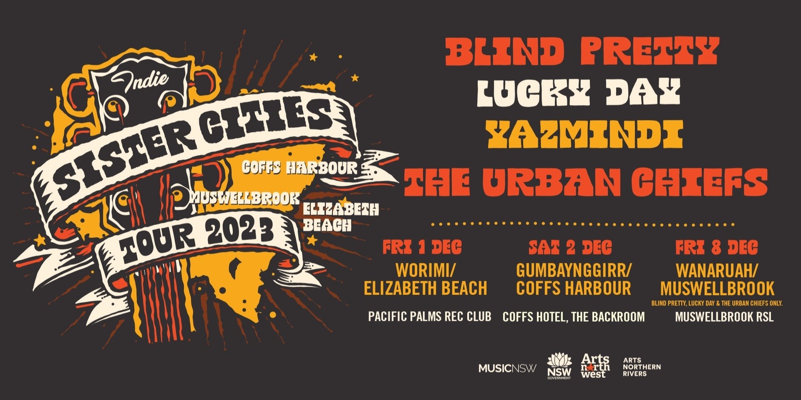 Banner image for Sister Cities Tour: Blind Pretty + Lucky Day + Yazmindi