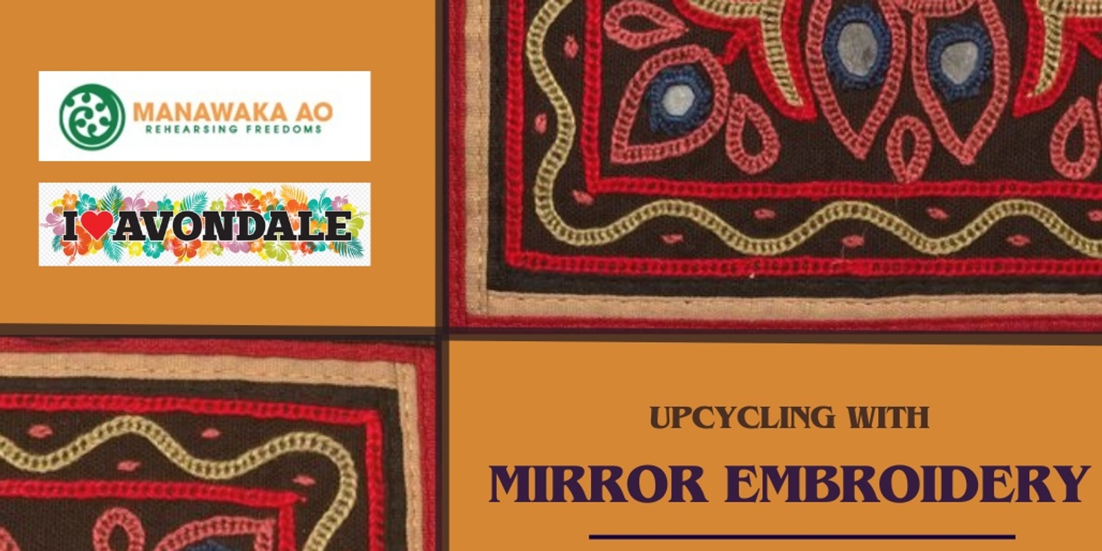 Banner image for Upcycling with Mirror embroidery 
