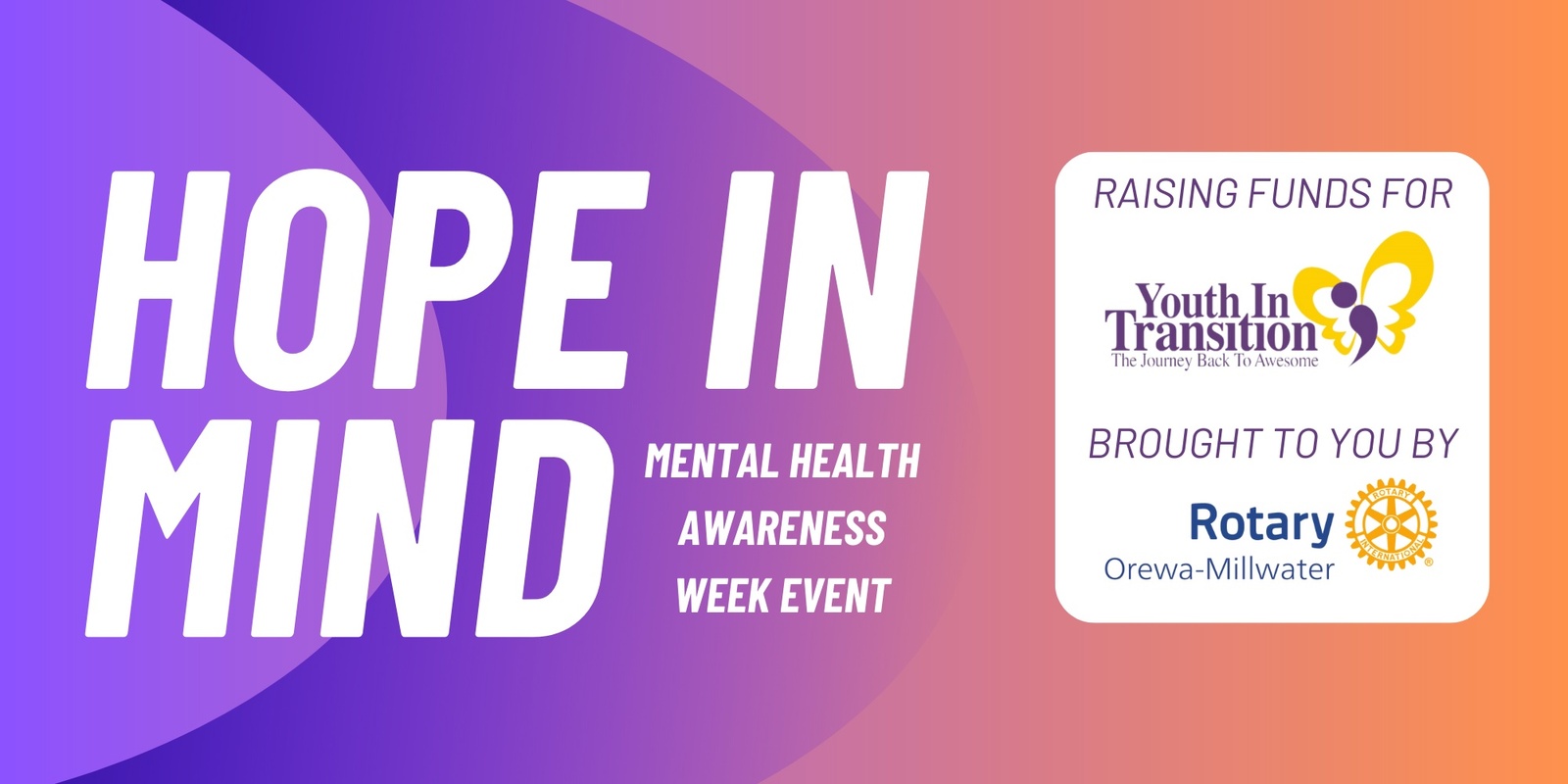 Banner image for [POSTPONED] Hope in Mind - Mental Health Talk