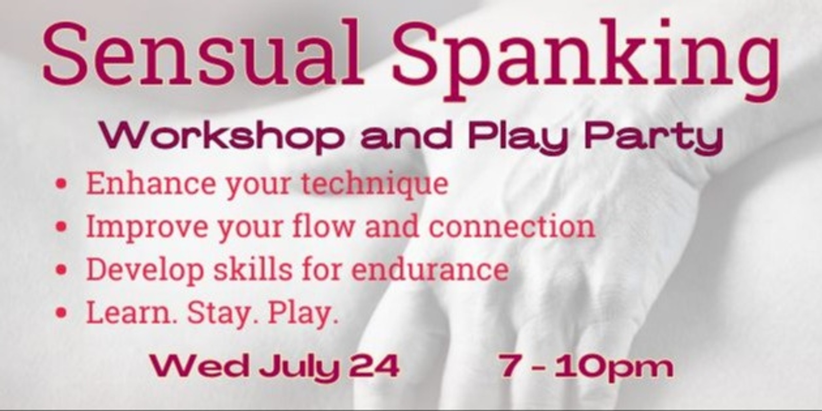 Banner image for Sensual Spanking - Workshop and Party