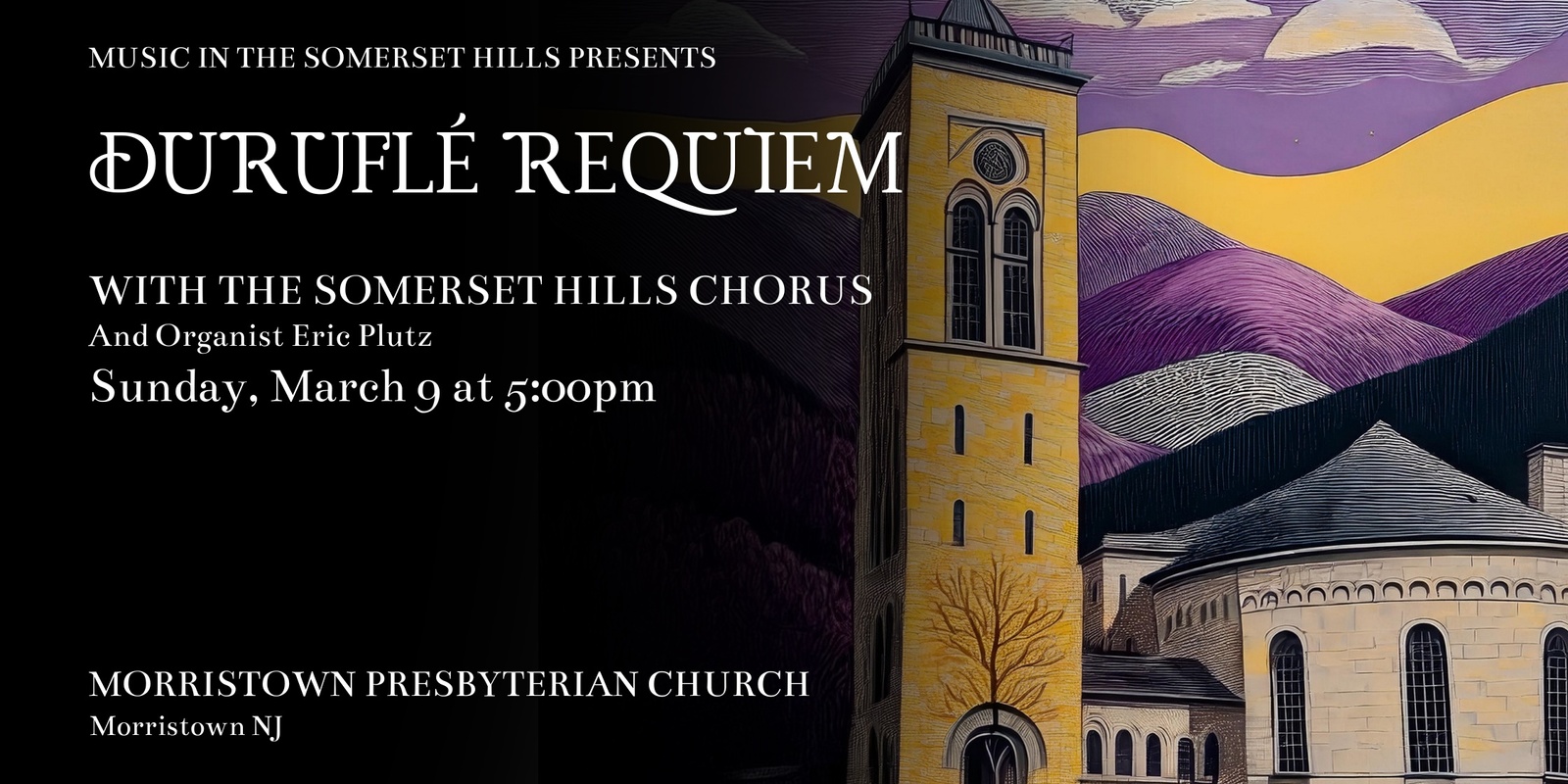 Banner image for Duruflé Requiem: Somerset Hills Chorus with Organist Eric Plutz