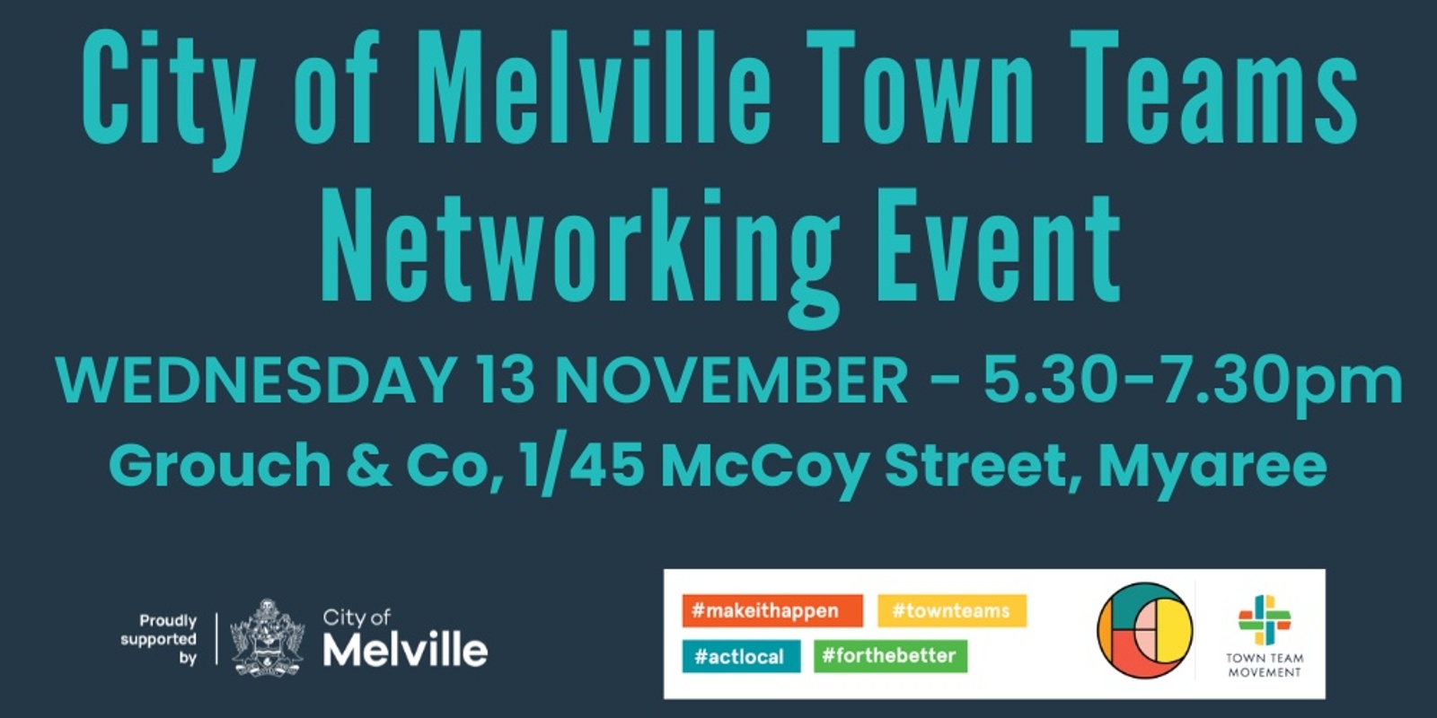 Banner image for City of Melville Town Teams Networking Event - Hulme Court Collective