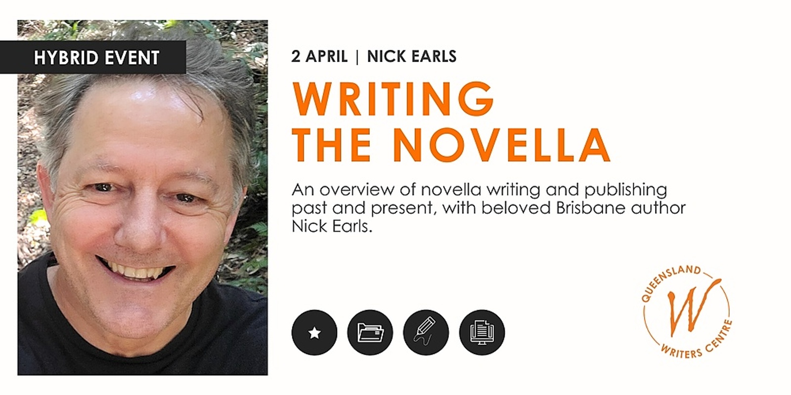 Banner image for Writing The Novella with Nick Earls