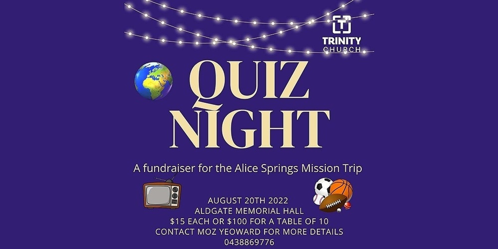 Banner image for Trinity Church Aldgate Quiz Night 2022