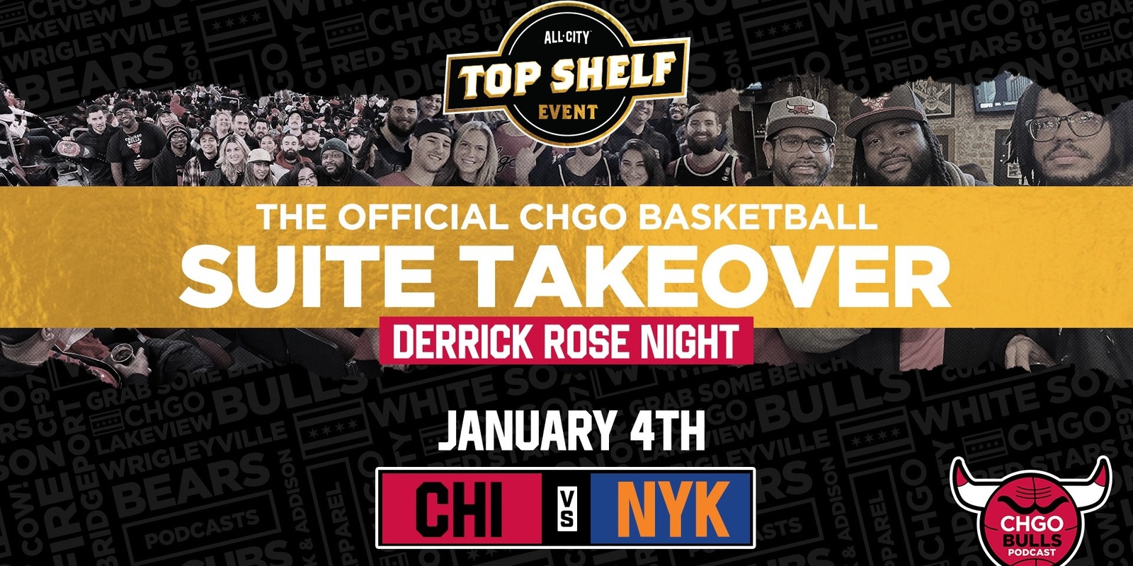 Banner image for Top Shelf Event - CHGO Basketball Suite Takeover on Derrick Rose Night