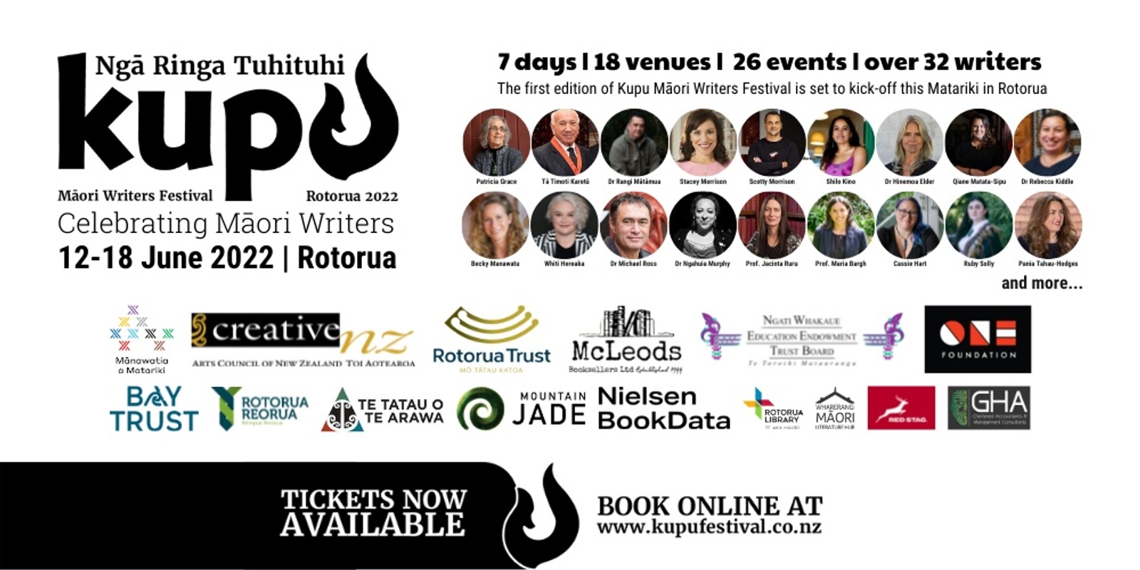Banner image for Kupu: Ngā Ringa Tuhituhi 2022 - Māori Writers Festival