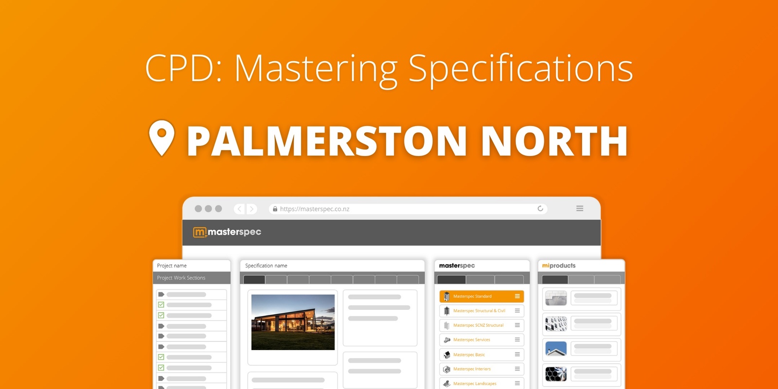 Banner image for CPD: Mastering Masterspec Specifications PALMERSTON NORTH | ⭐ 20 CPD Points