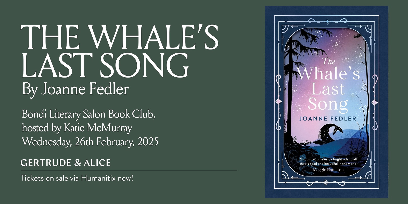 Banner image for Bondi Literary Salon Book Club: The Whale's Last Song