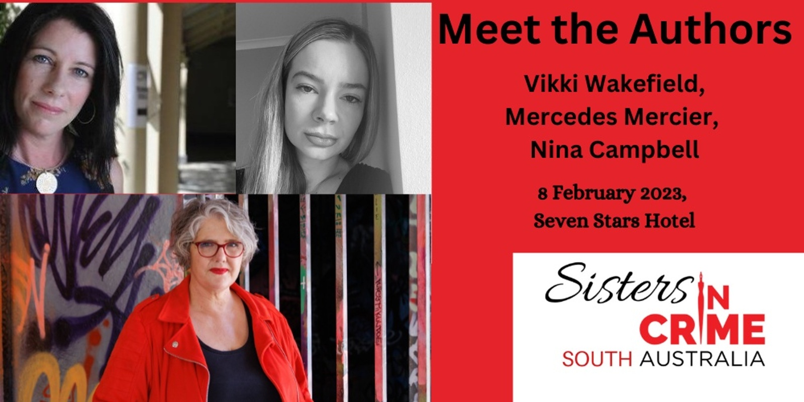 Banner image for Sisters in Crime SA - Meet the Authors Event