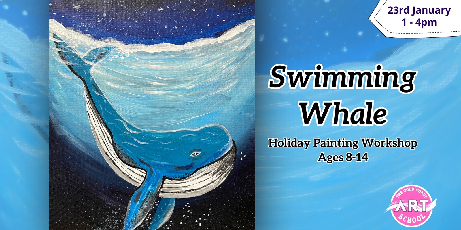 Banner image for “Swimming Whale” Painting Holiday Workshop