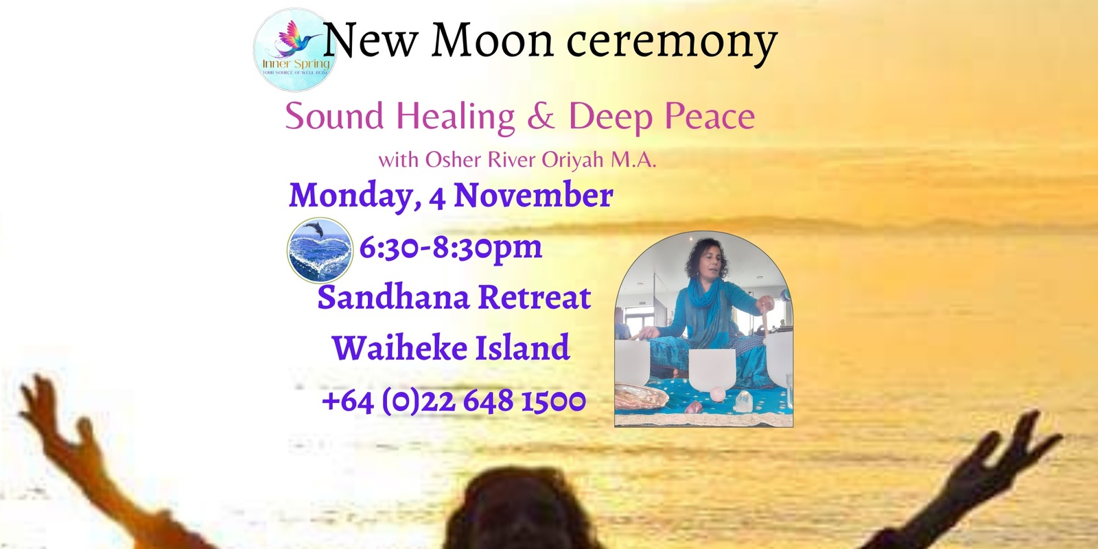 Banner image for New Moon Ceremony -- Sound Healing & Deep Peace