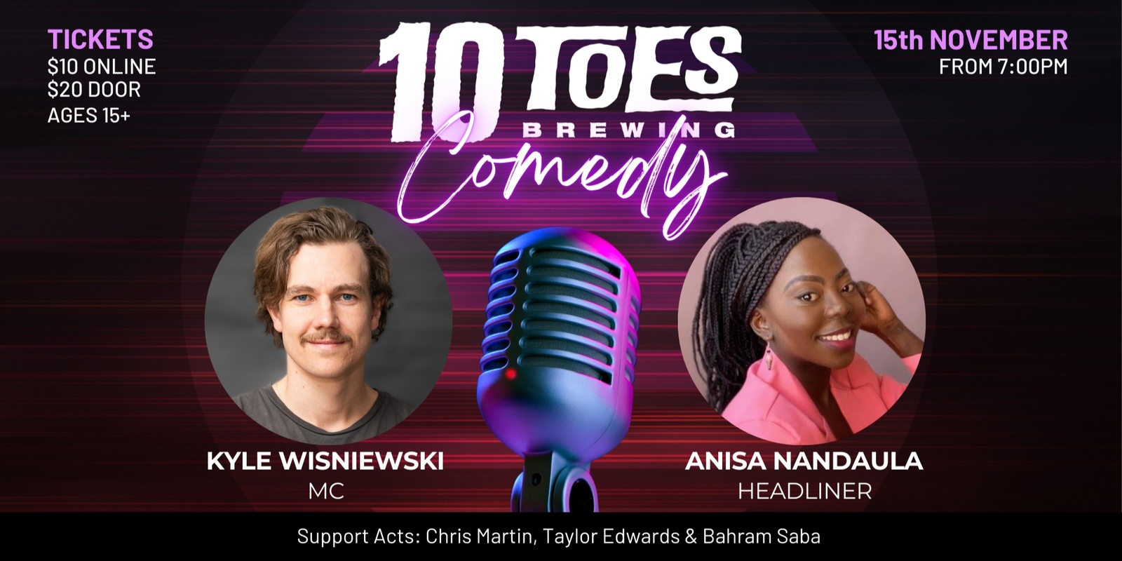 Banner image for 10 Toes Comedy - Nov 15th