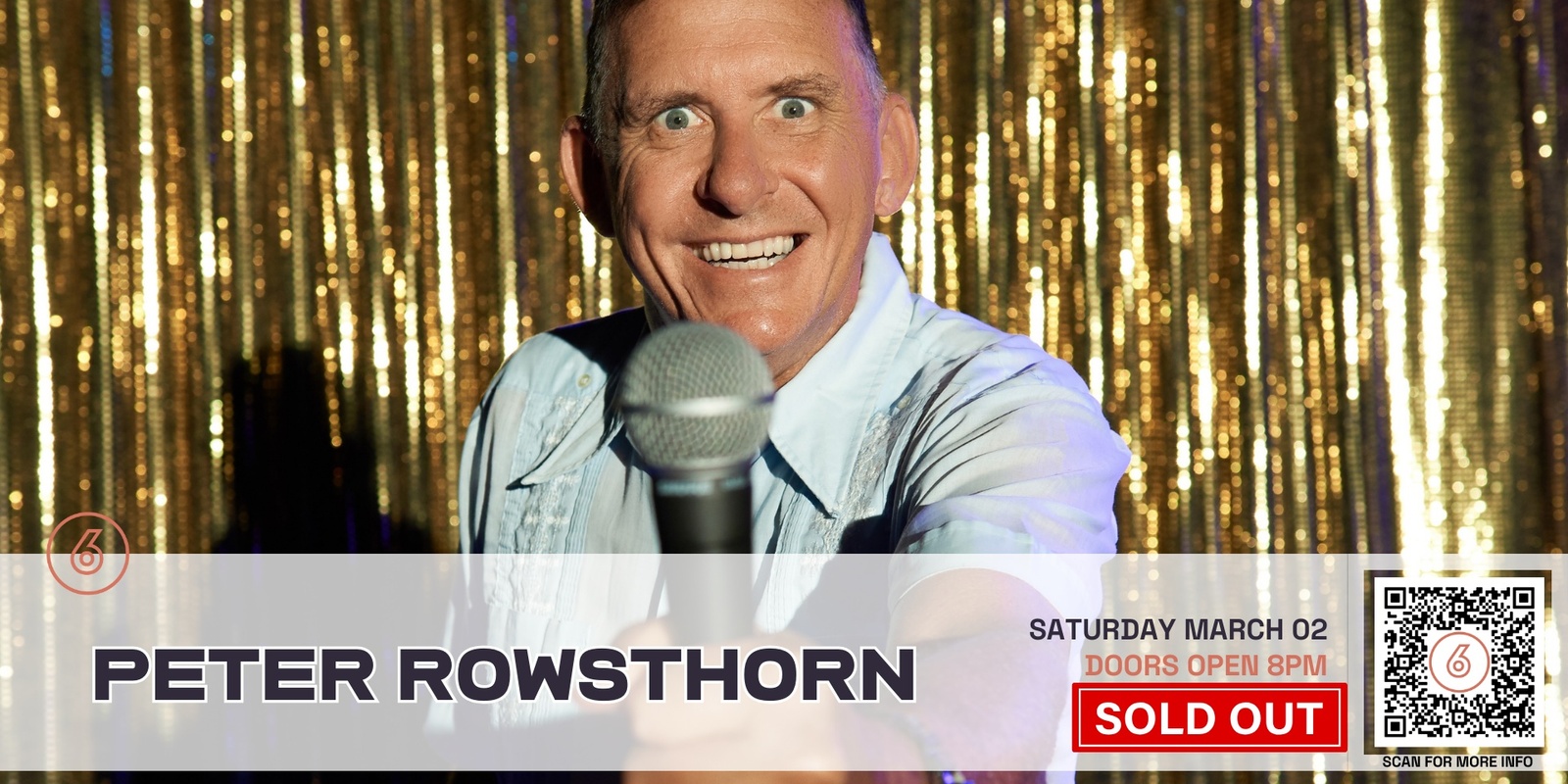 Banner image for Peter Rowsthorn: Stand up Comedy Show LIVE at Six Degrees