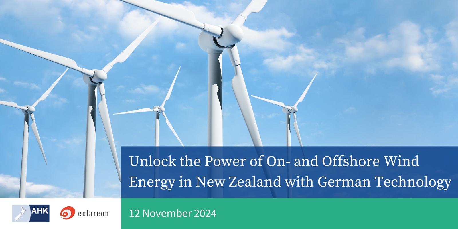 Banner image for Unlock the Power of On- and Offshore Wind Energy in New Zealand with German Technology