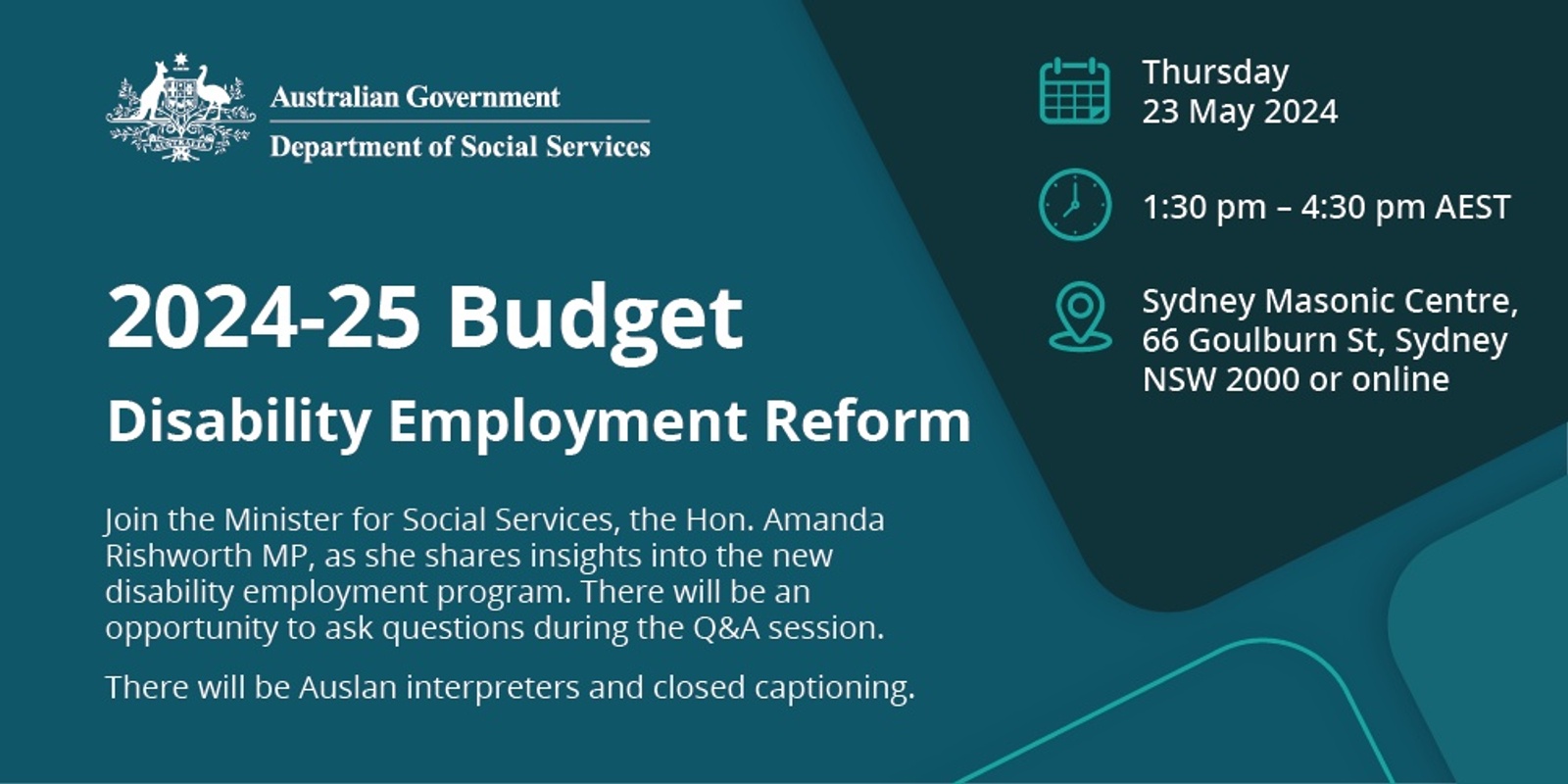 Banner image for 2024-25 Budget – Disability Employment Reform