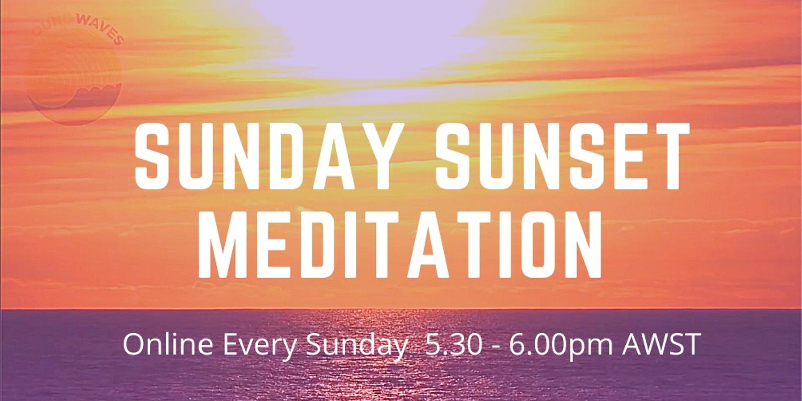 Banner image for Sunday Sunset Meditation Online