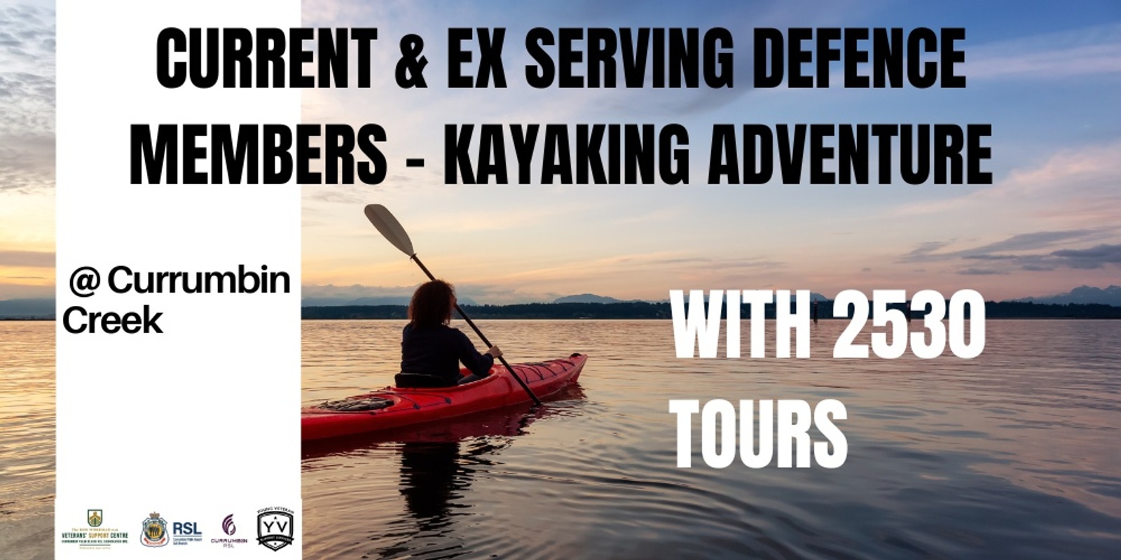 Banner image for Current and Ex Serving Defence Members Kayaking Adventures