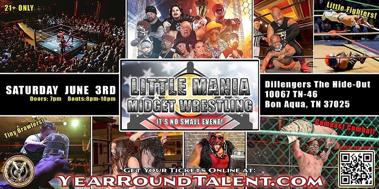 Banner image for Bon Aqua, TN - Little Mania Micro Wrestling Tears Through the Ring!