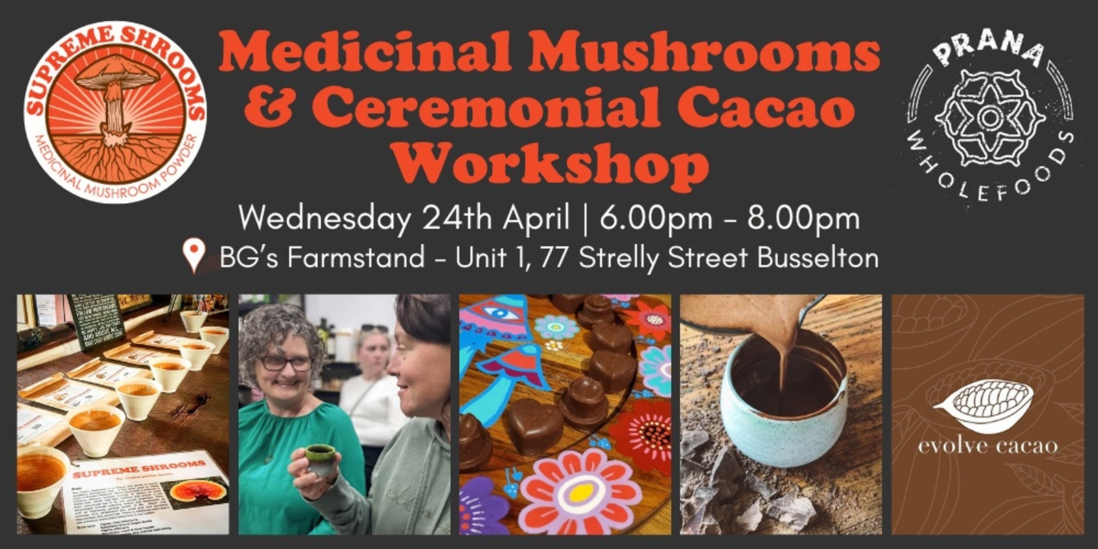 Banner image for Medicinal Mushrooms & Ceremonial Cacao Workshop Busselton