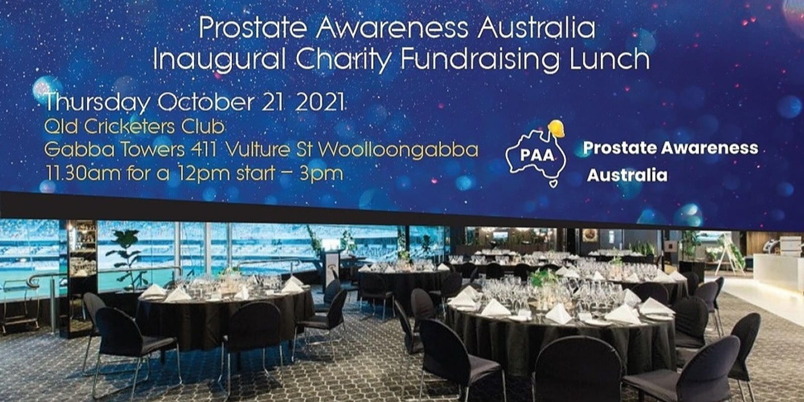 Banner image for Prostate Awareness Australia Inaugural Charity Fundraising Lunch