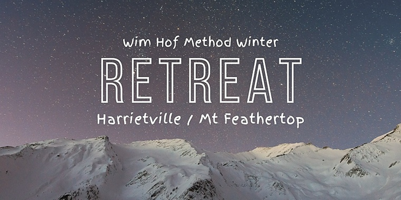 Banner image for Wim Hof Method - Winter Retreat, Mt Hotham