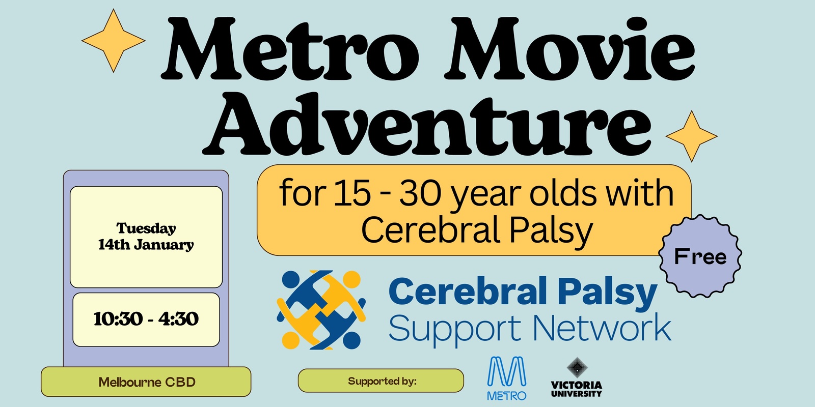 Banner image for CPSN Metro Train & Movie Adventure for Young People