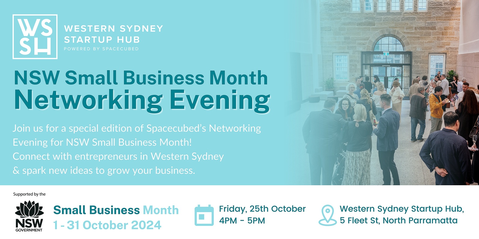 Banner image for NSW Small Business Month Networking Evening at the Western Sydney Startup Hub