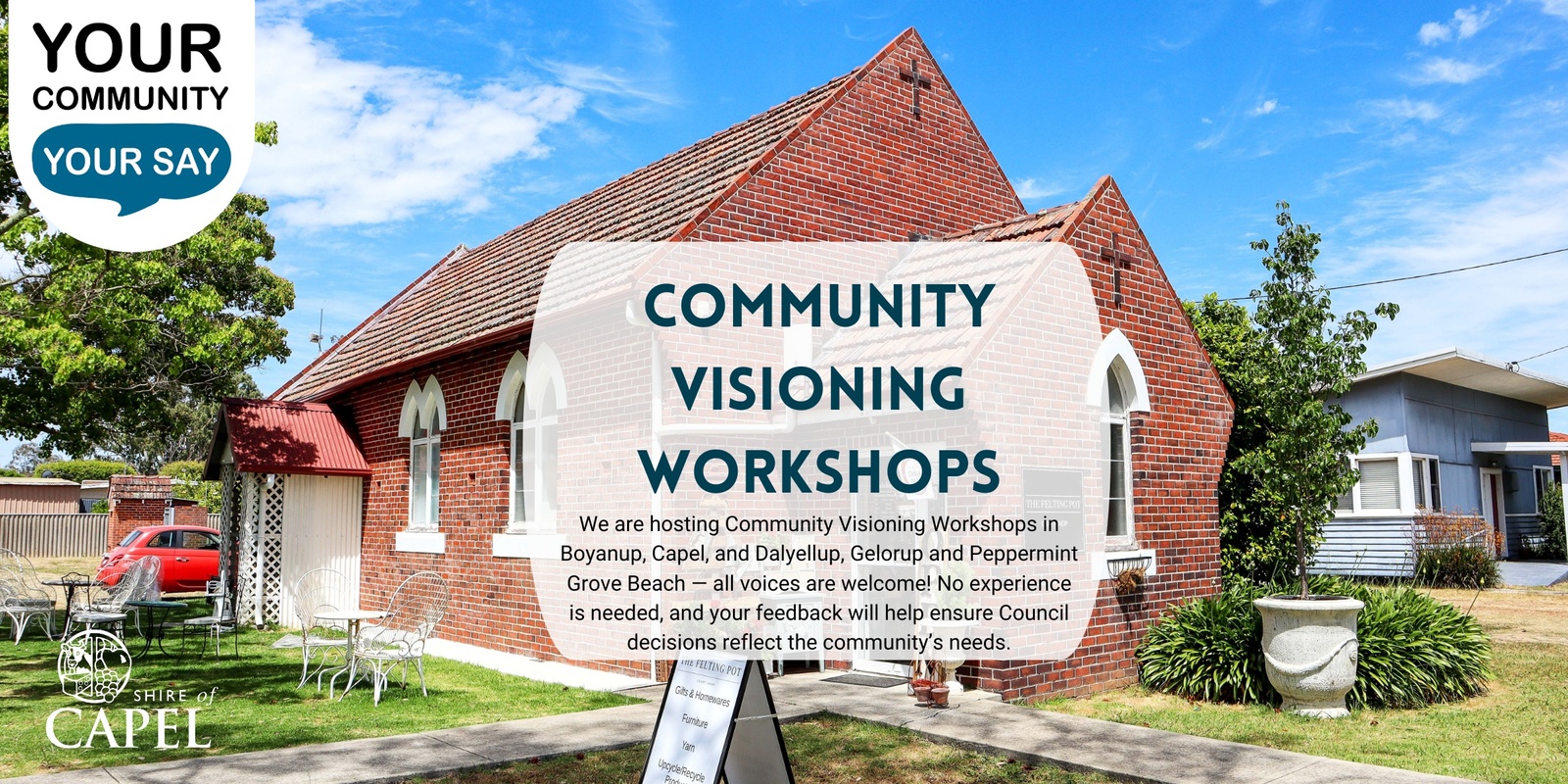 Banner image for Community Visioning Workshops- Boyanup