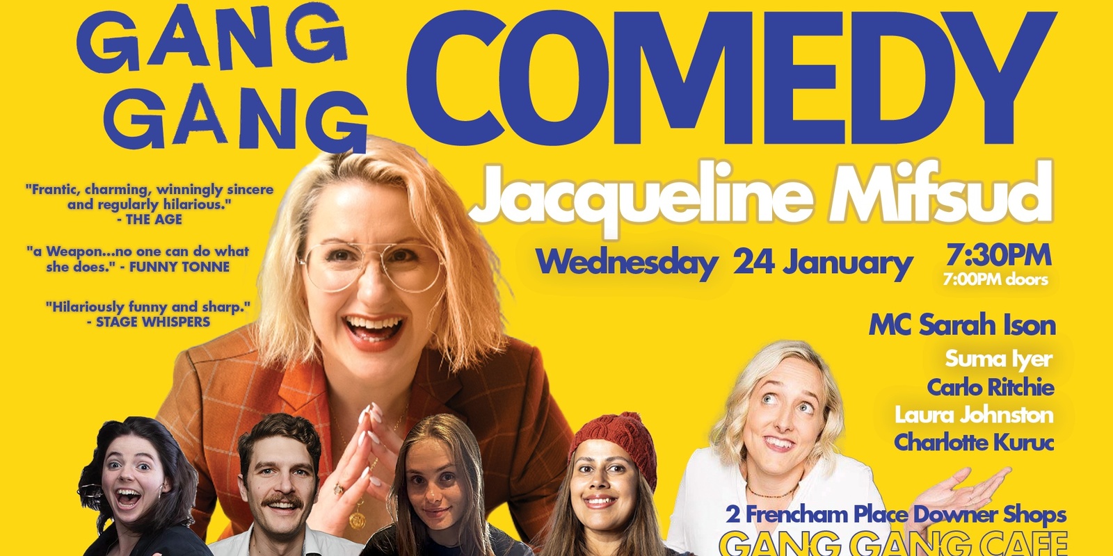 Banner image for Gang Gang Comedy - Jacqueline Mifsud