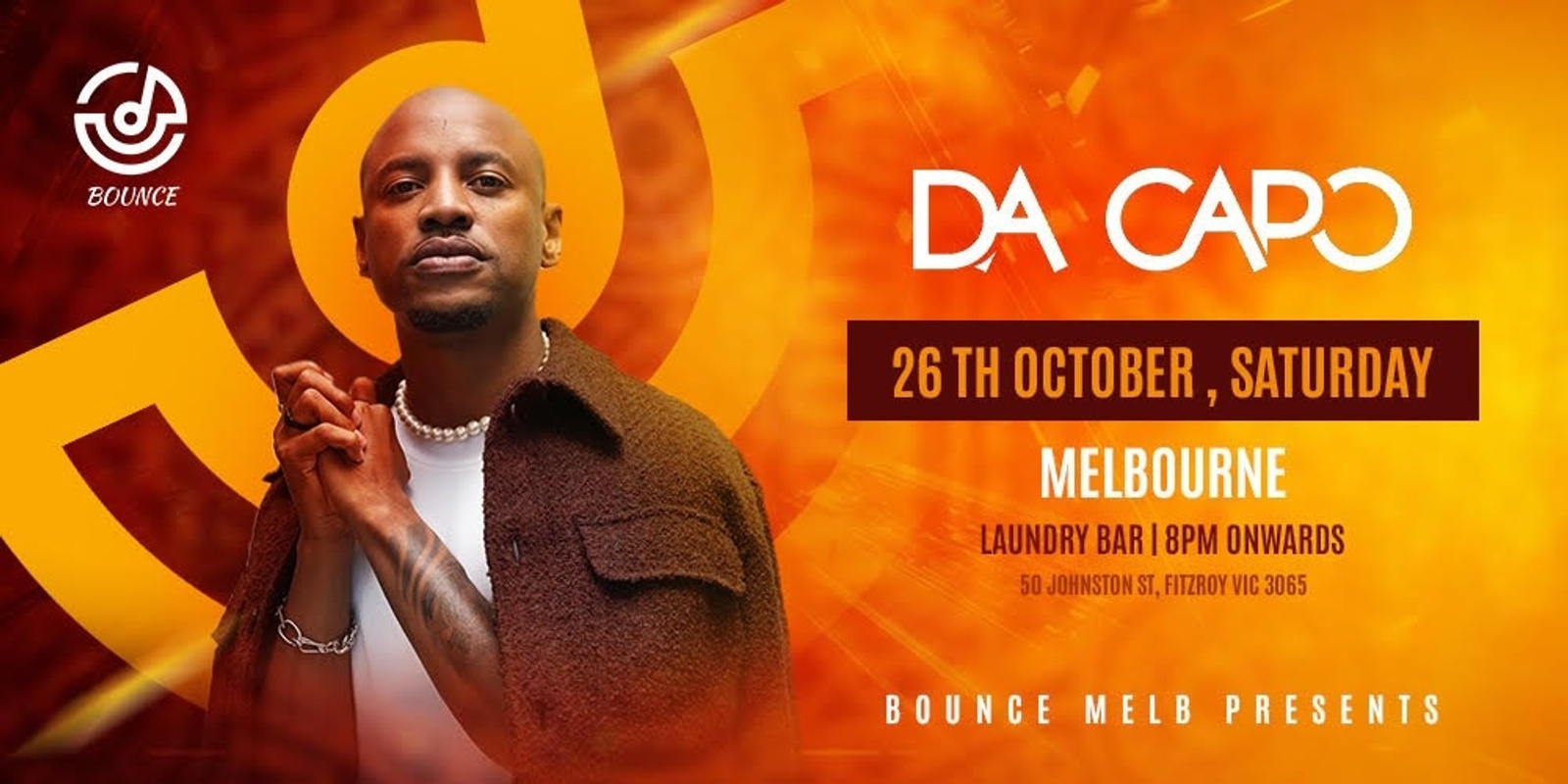 Banner image for Bounce Pres. DA CAPO (RSA) 