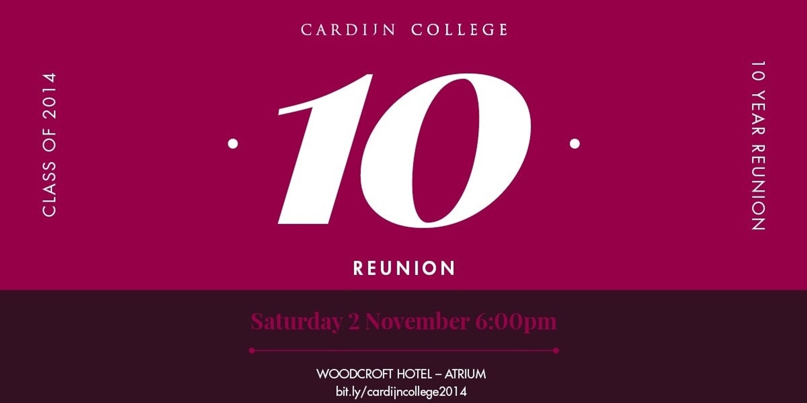 Banner image for Cardijn College Class of 2014 Ten Year Reunion