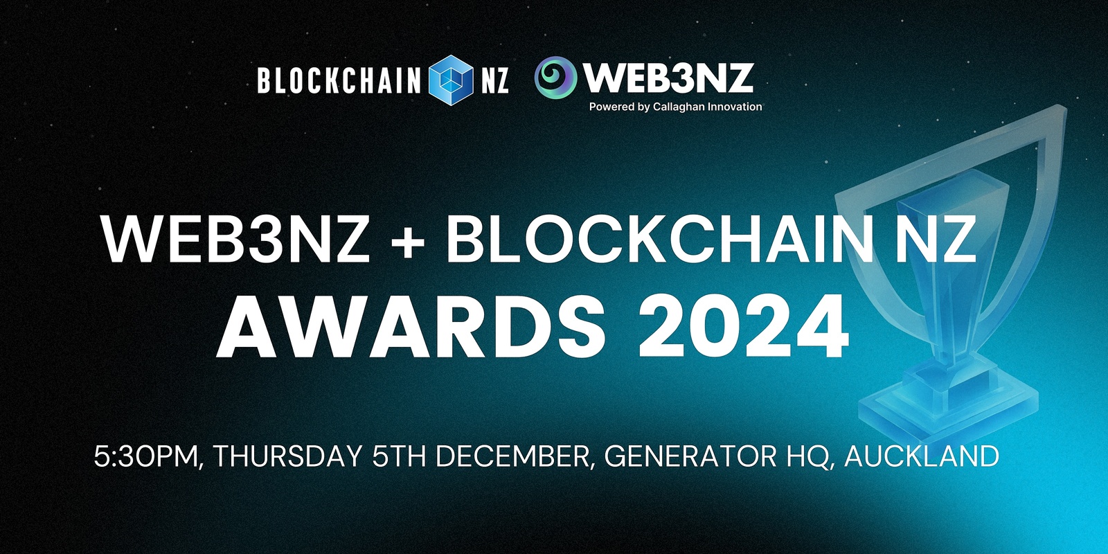 Banner image for 2024 Web3NZ + Blockchain NZ Awards 