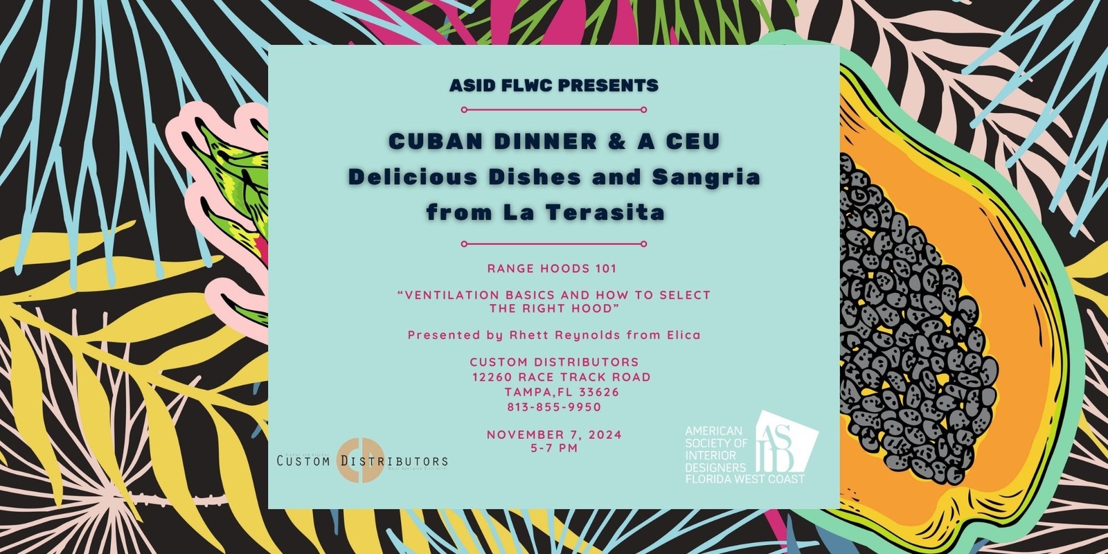 Banner image for Cuban Dinner & CEU: Delicious Dishes and Sangria  from La Terasita