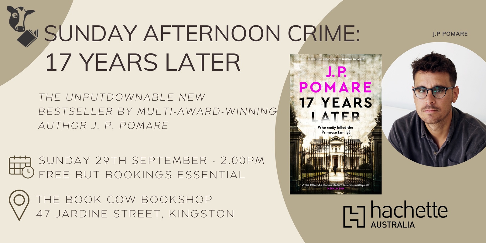 Banner image for Sunday Afternoon Crime - 17 Years Later by J.P Pomare
