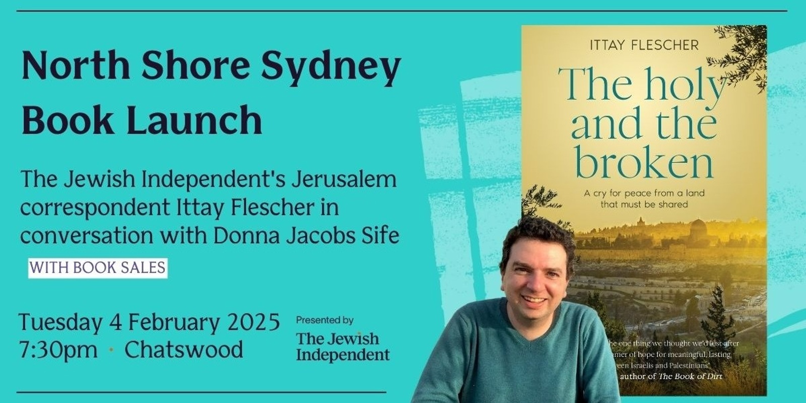 Banner image for North Shore Sydney book launch: The holy and the broken 