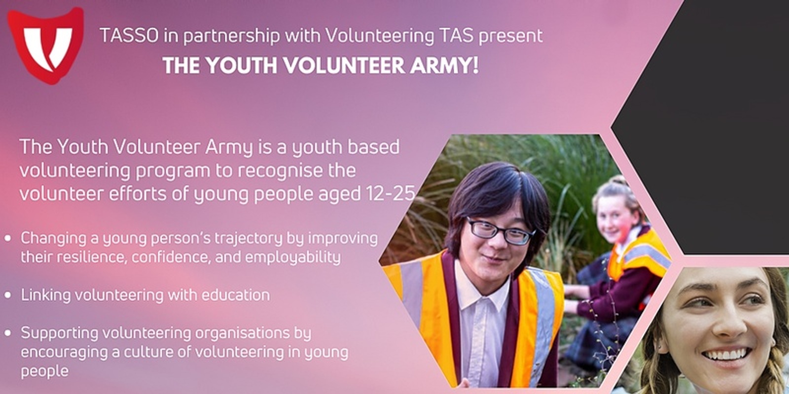Banner image for TASSO & Volunteering Tas present - The Youth Volunteer Army 