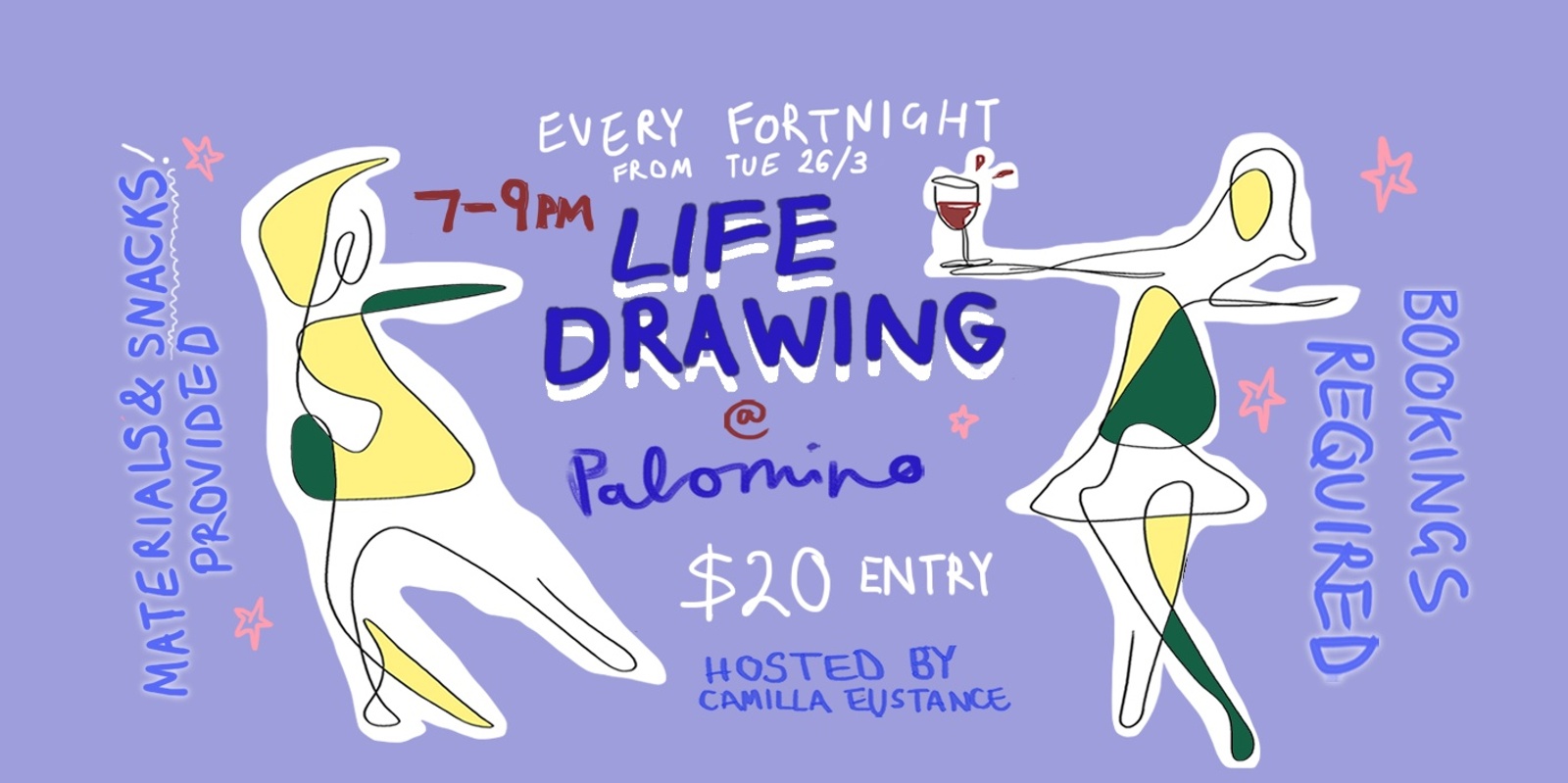 Banner image for Fortnightly Life Drawing at Palomino