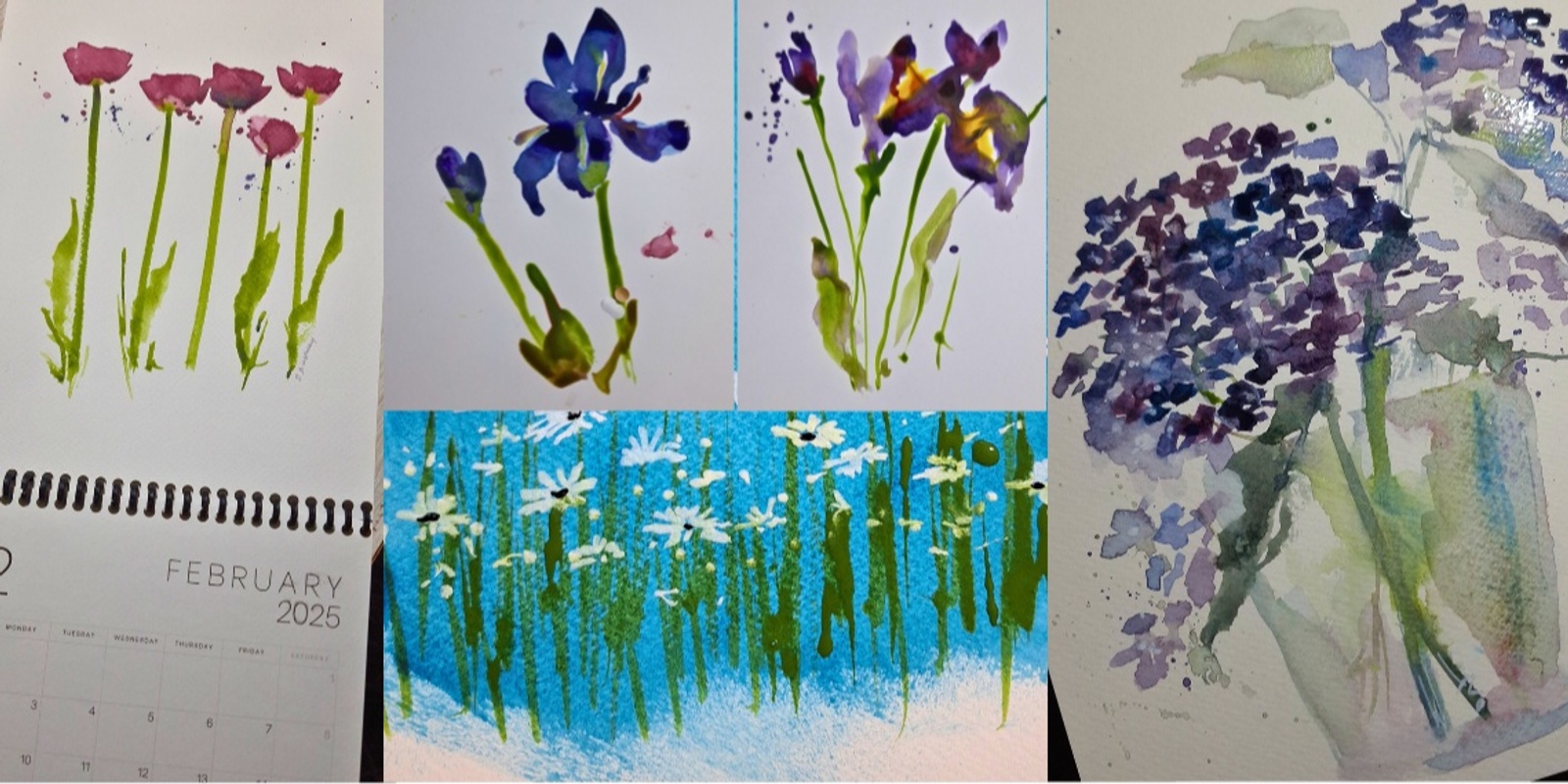 Banner image for Fast and Fabulous Florals - Create colourful artworks while learning watercolour techniques