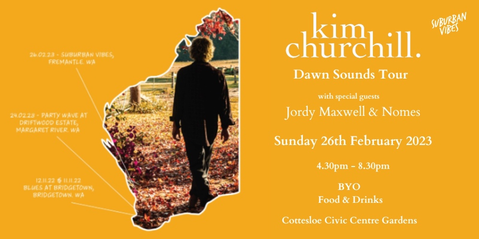 Banner image for Kim Churchill - Dawn Sounds Tour w/ Jordy Maxwell & Nomes