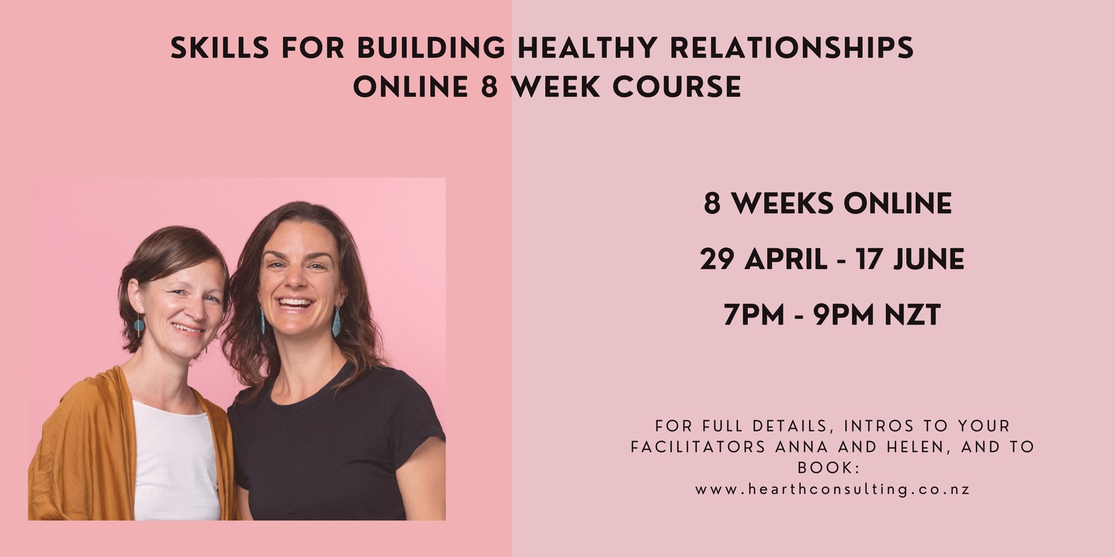 Banner image for Skills For Building Healthy Relationships - 8 Week Online Course (29 April -17 June 2025)