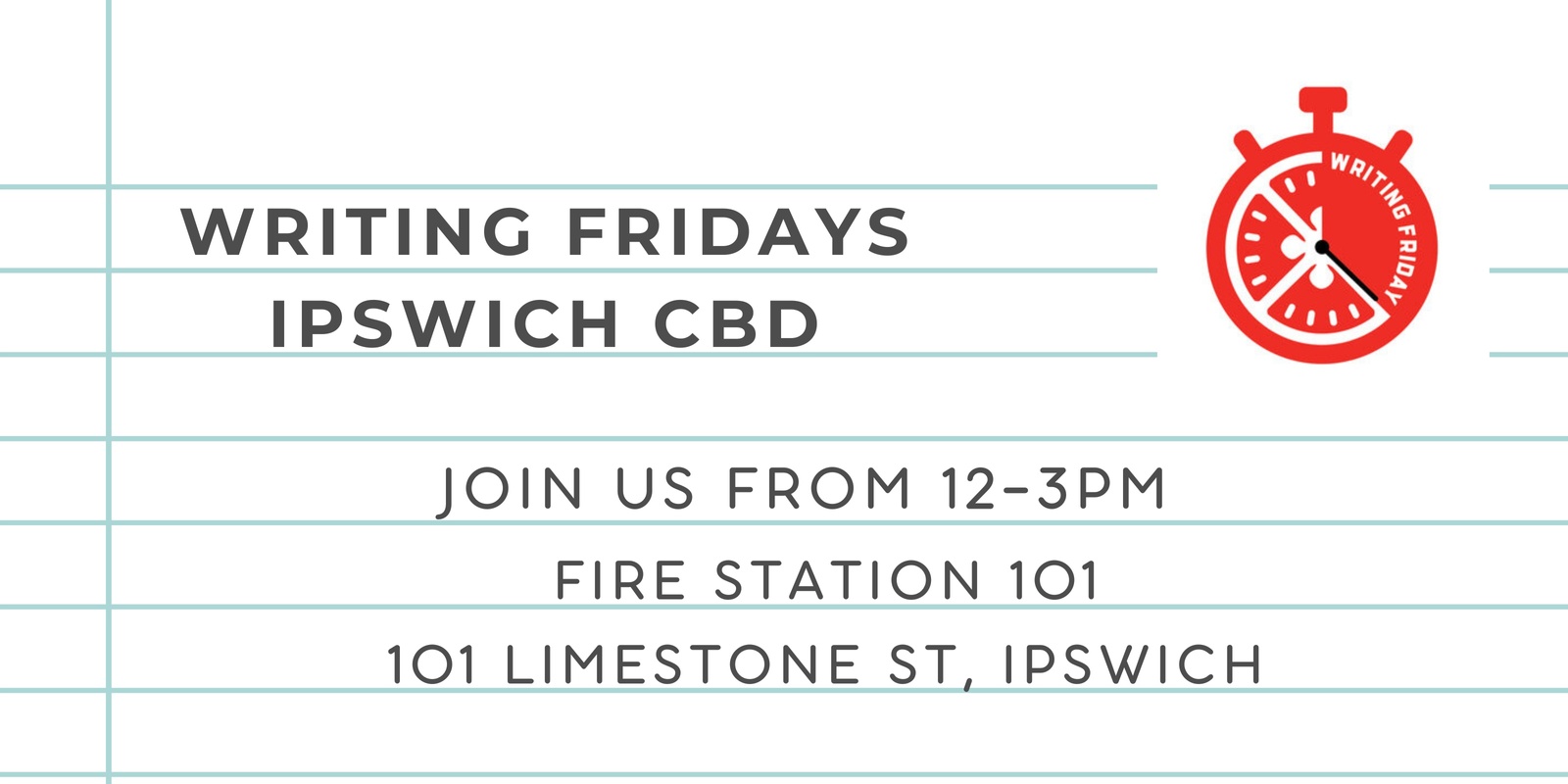 Banner image for Writing Fridays- Ipswich CBD