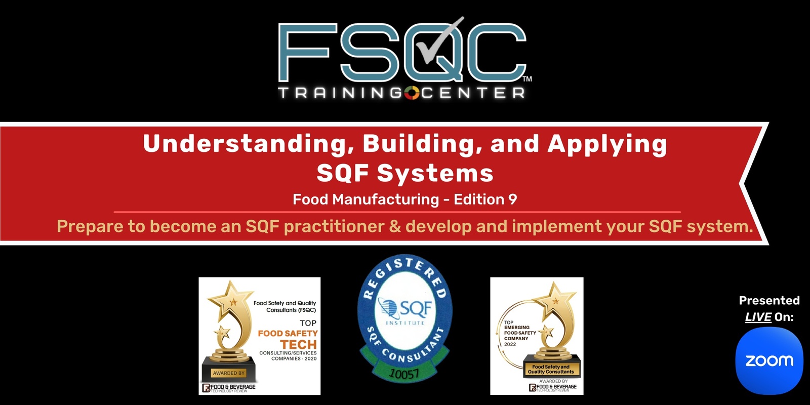 Banner image for Understanding, Building, and Applying SQF Systems: Manufacturing LIVE ONLINE