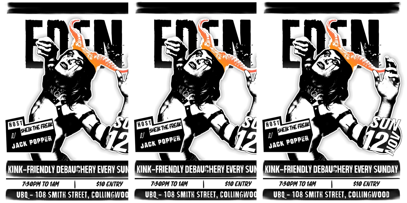 Banner image for EDEN, Sunday 12 November 2023 ft. DJ Jack Popper | Hosted by Sheik the Freak!